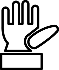 Cut Hand Outline Tracing Svg Vector, Free Vectors File